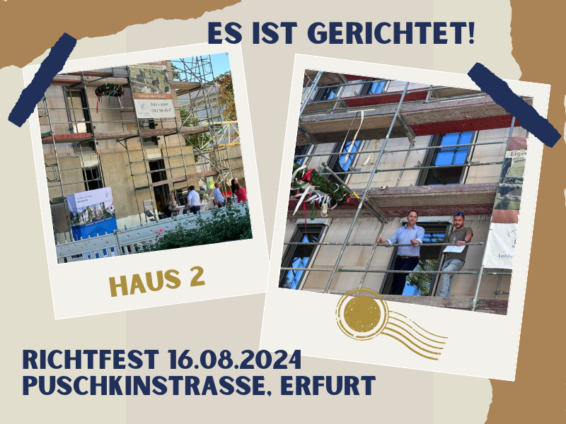 Richtfest Eigentumswohnung